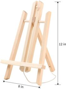 img 4 attached to 🎨 12 Pack Foldable Wooden Easel with Exquisite Packaging - Adjustable A Frame Table Easel for Drawing, Oil/Water Painting, and Table Top Arts & Crafts (12 x 8 Inches)