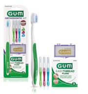 🦷 gum - 124kk orthodontic kit - orthodontic toothbrush, 3 proxabrush sizes, easythread floss, and mint ortho wax" - enhanced orthodontic kit with orthodontic toothbrush, 3 proxabrush sizes, easythread floss, and mint ortho wax logo