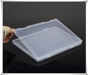 img 4 attached to 📁 Portable A4 Transparent Plastic File Box: Office Supplies & Document Organizer Case (1pc)