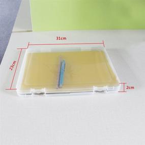 img 3 attached to 📁 Portable A4 Transparent Plastic File Box: Office Supplies & Document Organizer Case (1pc)