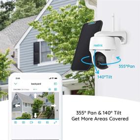 img 3 attached to 📷 Reolink Argus PT: Wireless Pan Tilt Solar Security Camera System with Solar Panel, Rechargeable Battery, 2-Way Audio, Alexa/ Google Assistant/ Cloud Support