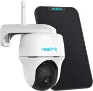 📷 reolink argus pt: wireless pan tilt solar security camera system with solar panel, rechargeable battery, 2-way audio, alexa/ google assistant/ cloud support logo