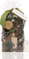 🌲 andaluca evergreen pine scented potpourri: authentic california-made, 20 oz bag with bonus fragrance vial logo