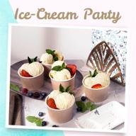 50-count paper ice cream cups: 9-oz disposable dessert bowls for hot or cold food - perfect for sundae, frozen yogurt, soup, brown and more! logo
