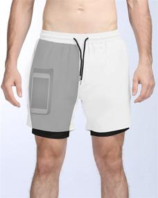 img 3 attached to 🏃 We1Fit Men's Athletic Running Shorts 5" Gym Workout Quick Dry Shorts with Phone Pockets - 2 in 1 Design for Optimal Performance