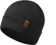🧣 shop rajputana 1 & 2 packs: unisex knit winter beanie hats cap set for men and women logo
