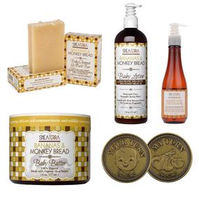 img 4 attached to 👶 Shea Terra Organics Mama and Baby Collection: Newborn Gift Set I - Non-Toxic All Natural Skincare with Shea Butter & Baobab for Child and Expectant Mother, Diaper Changing Coin