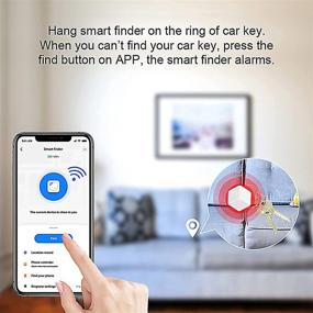 img 2 attached to 🔑 Эффективный маленький умный поисковик ключей и трекер для предметов EZSMTIOT, локатор телефонов и кошельков, Bluetooth-теги для Android/iOS, дистанционный поиск (2 шт.)
