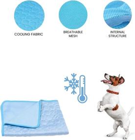 img 1 attached to 🐾 Self-Cooling Mat for Dogs and Cats - Portable and Washable Pet Cooling Pad for Indoor and Outdoor Activities - Super Absorbent and Easy to Clean Pet Cooling Blanket