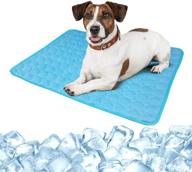 🐾 self-cooling mat for dogs and cats - portable and washable pet cooling pad for indoor and outdoor activities - super absorbent and easy to clean pet cooling blanket logo