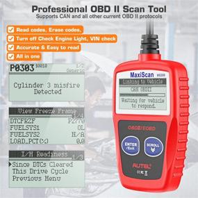 img 1 attached to 🔍 Autel MS309 OBD2 Scanner: Check Engine Fault Code Reader with Freeze Frame Data, Clear Codes, I/M Readiness, CAN Diagnostic Scan Tool