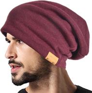 🧢 vecry oversized slouch beanie for men - large skullcap knit hat, ideal for fashion and warmth logo