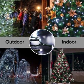 img 3 attached to 🎄 Enhance Your Christmas Decorations with 300 LED Waterproof Indoor Outdoor Connectable String Lights - 19.7ft Plug-in for Wedding Festival Party Garden Yard Patio Decorations (Cool White)