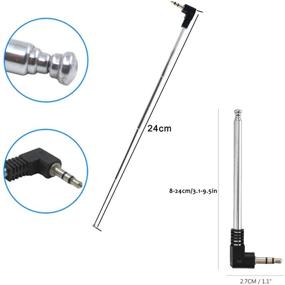 img 3 attached to 📻 Enhance Your Audio Experience with (2-Pack) 3.5mm FM Radio Antenna Retractable Aerial for Mobile Cell Phone, TE OP-1 & More – Eessley