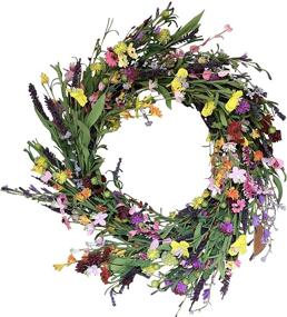 img 4 attached to 🌼 The Wreath Depot Canterbury Spring and Summer Door Wreath with White Storage Gift Box - 24 Inches, Perfect for Front Doors