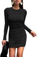 👗 miivoo ruched drawstring bodycon dresses for women logo