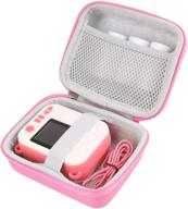📸 prograce kids instant print camera hard travel case - pink: khanka replacement for optimal protection logo