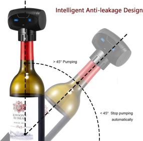 img 1 attached to 🍷 Nincyee Electric Wine Stopper - Reusable Automatic Vacuum Smart Wine Saver Pump with Dry Cell Support