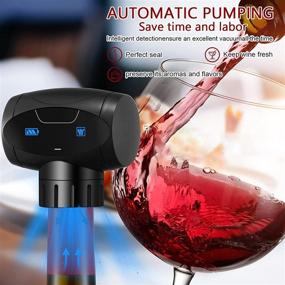 img 2 attached to 🍷 Nincyee Electric Wine Stopper - Reusable Automatic Vacuum Smart Wine Saver Pump with Dry Cell Support