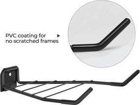 img 3 attached to 🚴 SONGMICS Bike Rack Wall Mount with Helmet Holder Shelf - Set of 2, Black (USBP004B02)