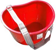 zenport ag430r red kidney shaped picking pail bucket with strap - 22 quart logo