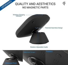 img 3 attached to 📱 Nucharger Snap200: 2-in-1 Adjustable Wireless Charger and Cellphone Holder, 360° Rotatable Qi Car Charger for all QI-Enabled Devices, with Nanometer Suction - Compatible with iPhone 11/XR/XS/8 and Samsung S9/S8