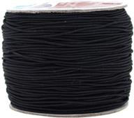 🎨 109 yards black mandala crafts 1mm elastic cord: stretchy string for bracelets, necklaces, jewelry making, beading, masks - buy now! logo