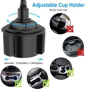 img 1 attached to 📱 Universal Adjustable Cup Holder Phone Mount for iPhone Xs MAX/XR/XS/X/8/8 Plus, Samsung Galaxy S10/S9/S9 Plus/Note 9, Google Pixel and More