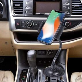 img 3 attached to 📱 Universal Adjustable Cup Holder Phone Mount for iPhone Xs MAX/XR/XS/X/8/8 Plus, Samsung Galaxy S10/S9/S9 Plus/Note 9, Google Pixel and More