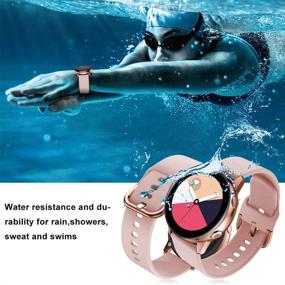 img 1 attached to 📱 Премиум ремешок Songsier - Совместим с браслетами для Samsung Galaxy Watch Active / Active 2 40 мм / 44 мм. 20 мм силиконовая замена для Galaxy Watch Active / Active 2 / Gear S2 Classic / Gear Sport / 42 мм