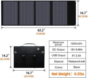 img 2 attached to 🔆 100W 18V Солнечная панель с подставкой для портативного солнечного генератора Explorer 160/240/500, складной солнечный зарядник для летнего кемпинга, фургона RV - включает солнечный контроллер (черный)