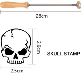 img 2 attached to OLYCRAFT Wood Branding Iron BBQ Heat Stamp - Premium Brass Head, Wood Handle - Skull Design for Wood, Leather, and More