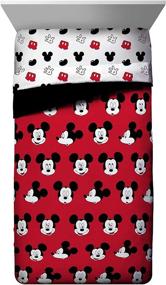 img 3 attached to 🐭 Official Disney Mickey Mouse Cute Faces Full Comforter - Ultra Soft Kids Bedding - Resilient Polyester Microfiber Fill - Fade Resistant (Best for SEO)