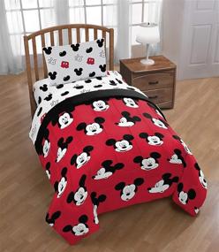 img 1 attached to 🐭 Official Disney Mickey Mouse Cute Faces Full Comforter - Ultra Soft Kids Bedding - Resilient Polyester Microfiber Fill - Fade Resistant (Best for SEO)