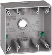 📦 sigma electric gray 14352 2-gang box with 3 holes, 3/4-inch size логотип
