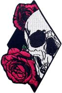 skull patch embroidered applique emblem logo
