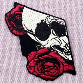 img 2 attached to Skull Patch Embroidered Applique Emblem