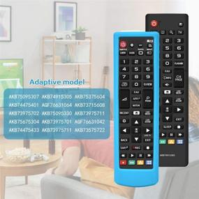 img 1 attached to Silicone Remote Case Compatible With LG AKB75095307 AKB75375604 AKB75675304 AKB74915305 Smart TV Magic Remote Control，Shockproof Washable Protetive Cover For LG Smart TV Remote Holder (Glow Blue)