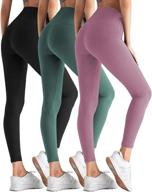 👖 zoosixx women's high waisted leggings - tummy control soft athletic slim pants for yoga, workout, running, cycling logo
