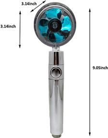 img 3 attached to 🌀 Revolutionary Propeller-Driven Vortex Shower Head with Filter, Pause Switch, and Turbo Fan Technology - 360° Rotating Water Saving Shower Head