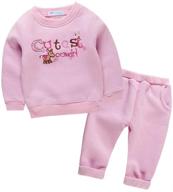 👶 cute pattern jogging set for kids - mud kingdom unisex outfits logo