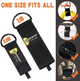 img 3 attached to ⚙️ Efficient Garage Organization: 8-Pack Extension Cord Holder (60 LB Capacity) with 2 Sizes - Heavy Duty Cord Storage Straps for Hoses and Tools