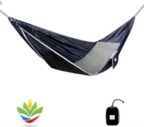 img 4 attached to Hammock Bliss Sky Bed - Гамак, который спит как кровать с уникальным неравномерным дизайном для плоского и изолированного кемпинга - Интегрированная подвеска, 100" / 250 см веревка на каждой стороне.