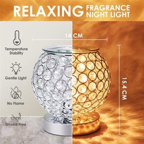 img 1 attached to 🔥 SALKING Crystal Wax Melt Warmer: Timer & Scented Wax Burner with Edison Bulbs - Ideal for Home & Bedroom, Perfect Birthday Gift!