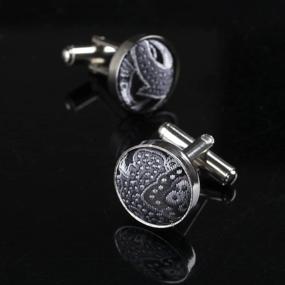 img 1 attached to 👔 Stylish Dan Smith Polyester Bridegrooms Cufflinks: Elevate Your Wedding Attire