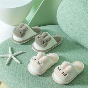 img 1 attached to KUBUA Cozy Winter Indoor Bedroom Slippers for Boys