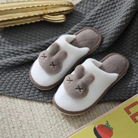 img 2 attached to KUBUA Cozy Winter Indoor Bedroom Slippers for Boys