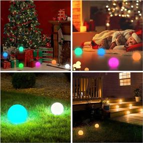 img 2 attached to 🎄 RF Remote Controlled Homly Christmas Light Balls: 3-inch 16 Color-Changing LED Hanging Glow Balls - Battery Powered & Waterproof Holiday Light Decorations - Set of 10 - Perfect Christmas Gifts