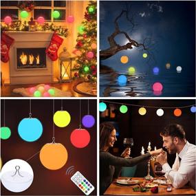 img 3 attached to 🎄 RF Remote Controlled Homly Christmas Light Balls: 3-inch 16 Color-Changing LED Hanging Glow Balls - Battery Powered & Waterproof Holiday Light Decorations - Set of 10 - Perfect Christmas Gifts