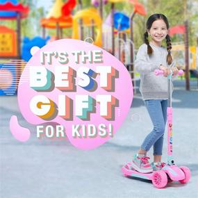 img 3 attached to 🛴 K-Speed 3 Wheels Kick Scooter: Adjustable Height, Wide LED Flashing Wheels for Kids 2-8 Years Old